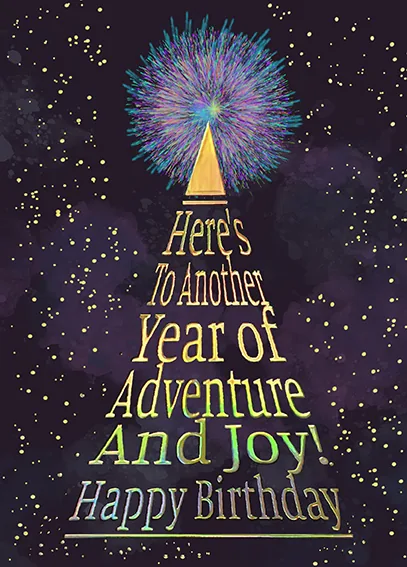 A Birthday Adventure — Fun Birthday Card — personalized business greeting card from Best Holiday Cards