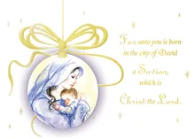 A Blessed Child is Born — religious cards greeting card, personalized by Best Holiday Cards