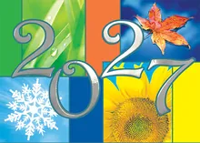 A Card For All Seasons — calendar holiday cards greeting card, personalized by Best Holiday Cards