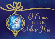 A Child Adored — religious cards greeting card, personalized by Best Holiday Cards