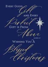 A Reverent Blessing — religious cards greeting card, personalized by Best Holiday Cards