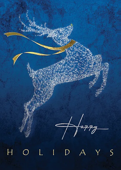 A Sharp Dressed Deer — Business Holiday Card — personalized business greeting card from Best Holiday Cards