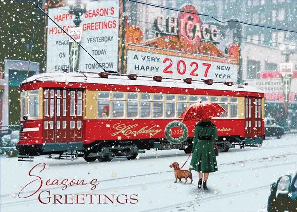 A Streetcar Named Chicago — Chicago Streetcar — personalized business greeting card from Best Holiday Cards