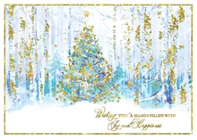 A Tree In The Forest — winter scene greeting card, personalized by Best Holiday Cards