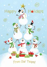 All About The Team — humorous greeting card, personalized by Best Holiday Cards