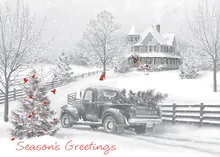 An Old Fashioned Holiday — christmas tree greeting card, personalized by Best Holiday Cards