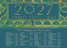 Art Deco 2027 — corporate greetings greeting card, personalized by Best Holiday Cards