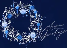 Artistic Wreath — wreath greeting card, personalized by Best Holiday Cards