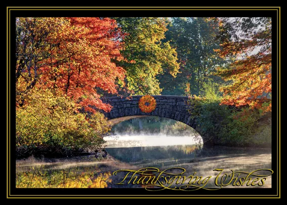 Autumnal Serenity — Business Thanksgiving Card — personalized business greeting card from Best Holiday Cards