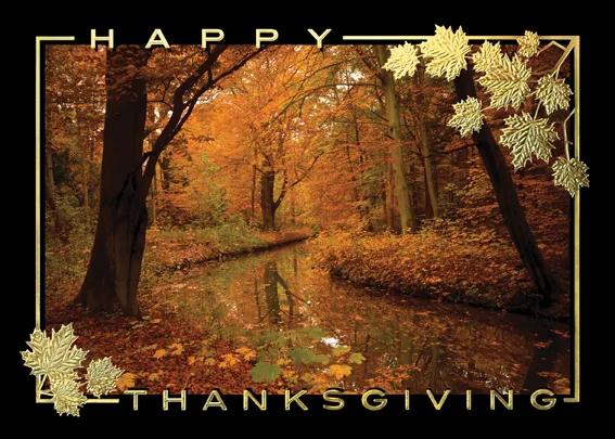Autumn's Glory — Corporate Thanksgiving Greeting — personalized business greeting card from Best Holiday Cards