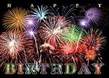 Birthday Fireworks Celebration! — birthday cards greeting card, personalized by Best Holiday Cards