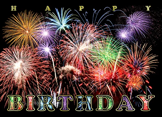 Birthday Fireworks Celebration! — Birthday Greeting Card — personalized business greeting card from Best Holiday Cards