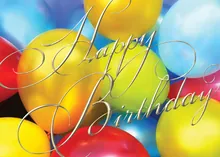 Birthday Party Balloons — birthday cards greeting card, personalized by Best Holiday Cards