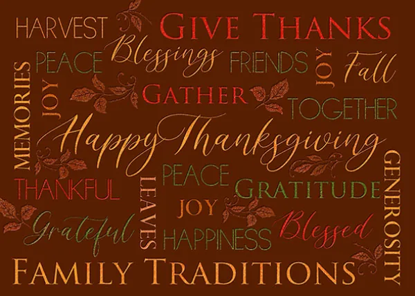 Bounty of Thanksgiving Greetings — personalized business greeting card from Best Holiday Cards