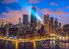Bright Lights Chicago! — photography greeting card, personalized by Best Holiday Cards