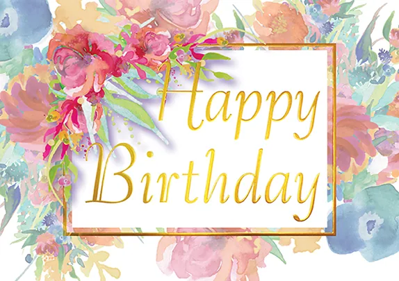 Bunches of Birthday Wishes — Birthday Card — personalized business greeting card from Best Holiday Cards