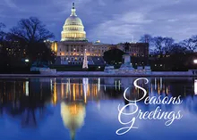 Capitol Reflections — city scenes greeting card, personalized by Best Holiday Cards