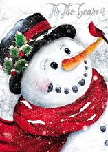 Cardinal by A Nose! — snowman greeting card, personalized by Best Holiday Cards