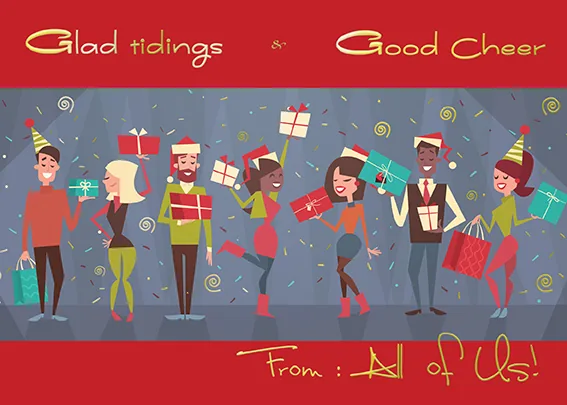 Cheers to you! — Business to Business Christmas Card — personalized business greeting card from Best Holiday Cards
