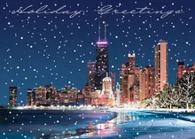 Chicago Lake shore — us regions greetings greeting card, personalized by Best Holiday Cards