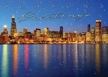 Chicago Skyline — us regions greetings greeting card, personalized by Best Holiday Cards