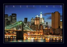 City at the Holiday — city scenes greeting card, personalized by Best Holiday Cards