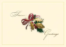 Classic Holiday Elegance — holiday greenery greeting card, personalized by Best Holiday Cards