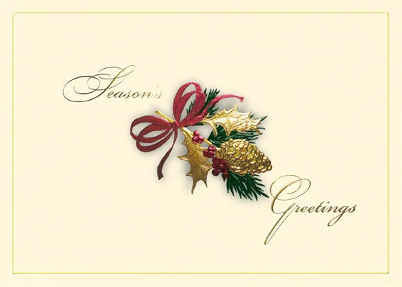 Classic Holiday Elegance — Elegant Holiday Card — personalized business greeting card from Best Holiday Cards