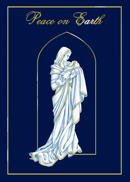 Classic Madonna and Child — Mary &amp; Jesus — personalized business greeting card from Best Holiday Cards