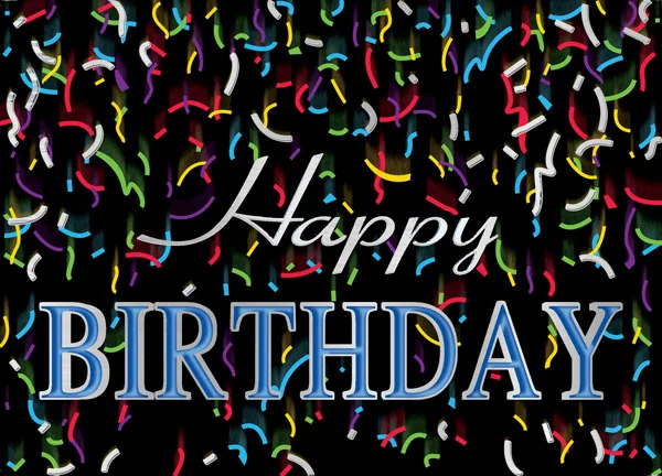 Colorful Confetti Birthday — Business Birthday Card — personalized business greeting card from Best Holiday Cards
