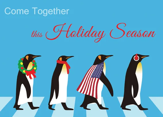 Come Together! — Unity & Peace Christmas Card — personalized business greeting card from Best Holiday Cards