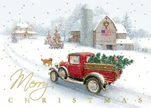 Coming Home with the Tree! — real estate greeting card, personalized by Best Holiday Cards
