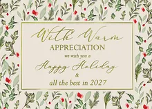 Coming up Roses in 2027 — financial advisors greeting card, personalized by Best Holiday Cards