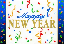 Confetti New Year! — happy new year's greeting card, personalized by Best Holiday Cards