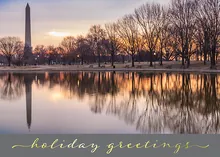 Constitution Gardens — treeline greeting card, personalized by Best Holiday Cards