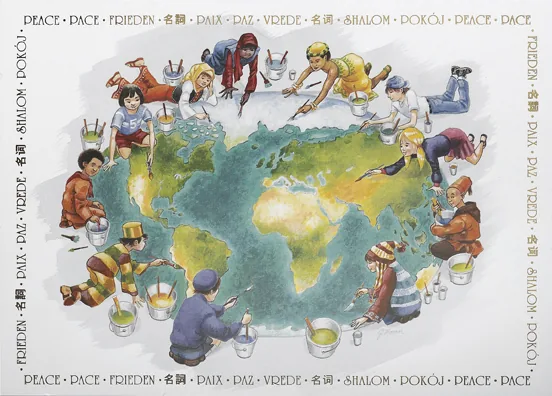 Creating a World of Peace — personalized business greeting card from Best Holiday Cards