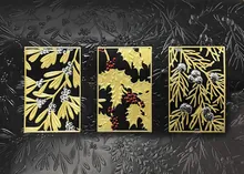 Dark Berry Triptych — holiday greenery greeting card, personalized by Best Holiday Cards