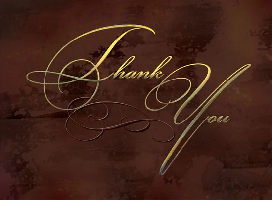 Elegant Thank you — Business Thank You Card — personalized business greeting card from Best Holiday Cards