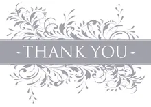 Elegant Thank You — thank you cards greeting card, personalized by Best Holiday Cards