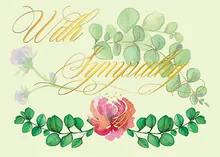 Eucalyptus Sympathy — sympathy cards greeting card, personalized by Best Holiday Cards