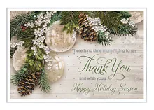 Expressions of Thanks — ornaments greeting card, personalized by Best Holiday Cards