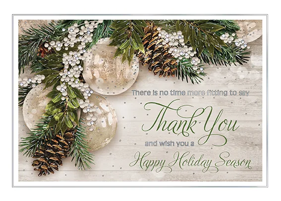 Expressions of Thanks — Personalized Corporate Christmas Card — personalized business greeting card from Best Holiday Cards