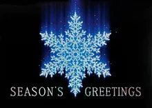 Falling Snowflake — snowflake greeting card, personalized by Best Holiday Cards