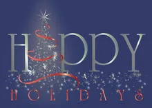 Festive Holiday — stars greeting card, personalized by Best Holiday Cards