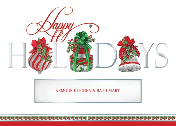 Festive Symbols Diecut Window — Personalized Window Holiday Card — personalized business greeting card from Best Holiday Cards