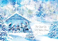 For unto Us... A Child is Born — christmas greeting card, personalized by Best Holiday Cards
