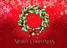 Frosty Pine Wreath Christmas — christmas greeting card, personalized by Best Holiday Cards