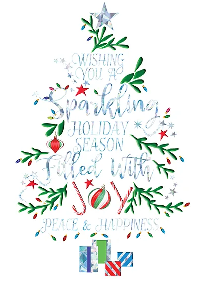 Fun with Fonts, Wedding Dress White — Fun Holiday Greeting Card — personalized business greeting card from Best Holiday Cards