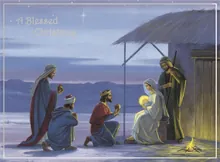 Gifts of Gold, Frankincense and Myrrh — christmas greeting card, personalized by Best Holiday Cards