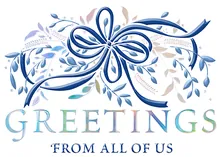 Give me Silver, Blue and Bows — business verse greeting card, personalized by Best Holiday Cards